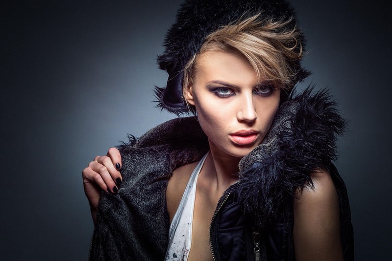 Fashionable woman posing